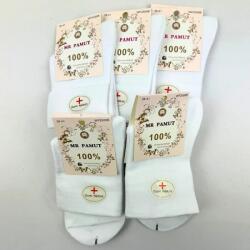  Női Pamut Guminélküli Zokni Féher 30 Pár