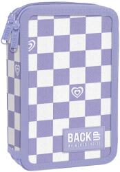 BackUP Penar cu rechizite Back Up DW - Purple Chess, cu 2 fermoare (PB7DW26) Penar