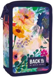 BackUP Penar cu rechizite Back Up DW - Flowers, cu 2 fermoare (PB7DW10) Penar
