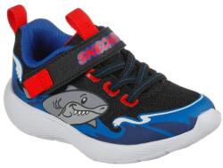 Skechers Dyna Lite Shark Wave gyerek cipő, fekete, 22 EU (407233N-BKBL-22)