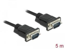 Delock Sub-D9-es, RS-232 soros kábel, apa-apa, 5 m (86576) - bevachip