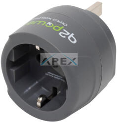 Q2 power 1.200100-TH - Q2POWER 1.200100-TH utazóadapter, Europe to UK, bemeneti feszültség: 100-250 V, 7 A, teljesítmény: 100V-700W/250V-1750W