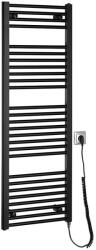 SAPHO Aqualine - Fürdőszobai elektromos radiátor DIRECT-E 400W/230V 132 cm matt fekete SH0334 (SH0334)