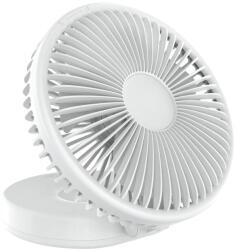 Platinet Újratölthető asztali ventilátor 10W/5V 2400 mAh fehér PRDF0396 (PL0694)