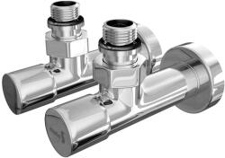 Mario Radiators Kerek vezérlésű sarokszelep 2 db fényezett króm 4.0. 0101.55. P (MR0011)