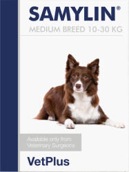 VetPlus Samylin májtámogató por közepes testű kutyáknak (10-30 kg; 30 x 4 g [~ 30 tasak]) 120 g