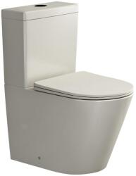 SAPHO PACO RIMLESS monoblokkos WC, alsó/hátsó kifolyású, ülőke nélkül, duálgombos öblítőmechanikával, 38x61cm, elefántcsont (PC1012WRBE) (PC1012WRBE)