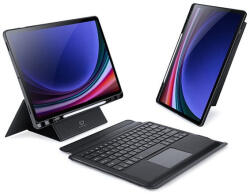 Dux Ducis DK Samsung Tab S9/S9FE/S10FE kihajtható tok vezeték nélküli billentyűzettel, fekete - phoner