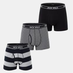 Jack Wills Мъжки боксерки Jack Wills JW Daundley Boxers 3 Pack Mens - Black Stripe