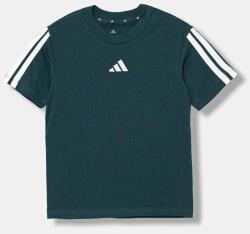 Adidas gyerek pamut póló zöld, nyomott mintás, JY4969 - zöld 164