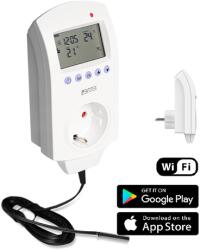 WENTOREX Control TSF-1 WiFi univerzális konnektoros szobatermosztát külső hőmérséklet érzékelővel (16A) (HY02TP-WiFi with floor temperature sensor-w) - e-futesbolt