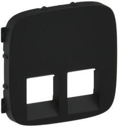 Legrand Valena Allure 2xRJ11/RJ45 aljzat burkolat, Fekete (755428) (755428)