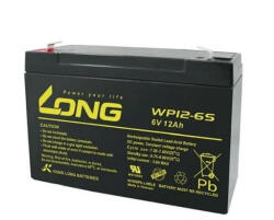 Long WP12-6S akkumulátor 6V 12Ah (WP12-6S) - akkuboltencs