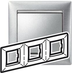 Legrand Valena keret hármas, vízszintes, alumetál (770333) (770333)