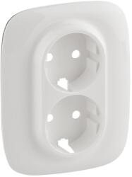 Legrand Valena Allure 2x2P+F aljzat monobloc burkolat + kerettel, Fehér (754955) (754955)