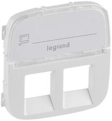 Legrand Valena Allure 2xRJ11/RJ45 aljzat burkolat címketartóval, Gyöngyház (755489) (755489)