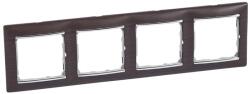 Legrand Valena Wenge dekor / Ezüst, 4-es vízszintes keret (770374) (770374)