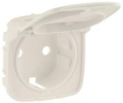 Legrand Valena Allure 2P+F csatlakozóaljzat burkolat, csapfedeles, elefántcsont (754846) (754846)