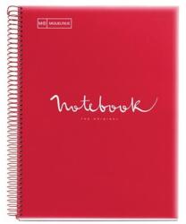 Miquelrius Emotions A5 PP 120 lapos piros vonalas spirálfüzet (A152240021) - tintasziget