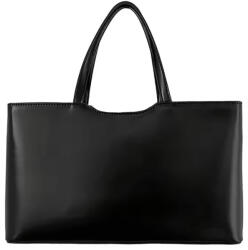 Dollcini Női PU Bőr Kézitáska - Koreai Minimalista Stílusú Nagyméretű Elegáns Tote Táska Napi Használatra és Munkába - fekete (547211)