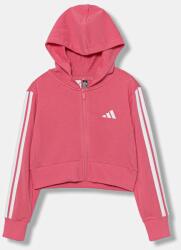 Adidas gyerek felső rózsaszín, sima, kapucnis, JY4983 - rózsaszín 128