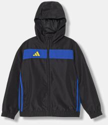 Adidas gyerek felső fekete, sima, kapucnis, JX2223 - fekete 128