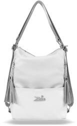  Zellia Női Válltáska/Hátizsáká Alakítható 22199 Fehér - Shiny - (84822253)