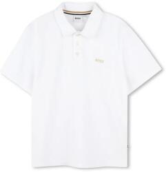 HUGO BOSS gyerek pamut póló fehér, sima, J52017 - fehér 126