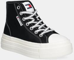 Tommy Hilfiger sportcipő TJW FOXING FLATFORM SNEAKER HIGH fekete, női, EN0EN02704 - fekete Női 41
