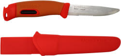 Morakniv Companion Spark Emergency (S) kés, tokkal, szikravetővel, piros / narancs