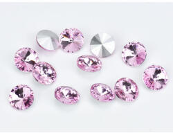 Kristály strassz rózsaszín 18mm 12db/csomag - papelito