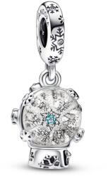 Pandora ékszer Hópelyhes hógömb függő ezüst charm 792369C01