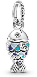 Pandora ékszer Kék hal függő ezüst charm 799428C01