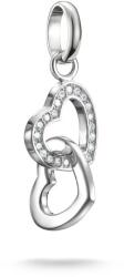 Thomas Sabo Dupla szív ezüst connect charm cirkóniával