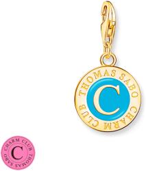 Thomas Sabo Charmista Coin aranyozott ezüst charm kék tűzzománccal