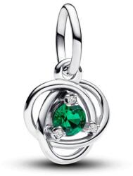 Pandora ékszer Zöld örökkévalóság körök függő ezüst charm 793125C05