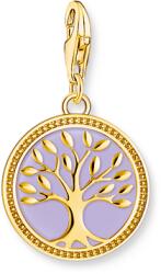 Thomas Sabo Aranyozott ezüst családfa charm lila tűzzománccal