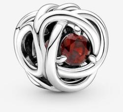 Pandora ékszer Piros örökkévalóság körök ezüst charm 790065C06