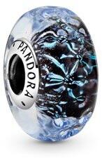 Pandora ékszer Sötétkék hullámok muránói üveg ezüst charm 798938C00