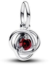Pandora ékszer Piros örökkévalóság körök függő ezüst charm 793125C01