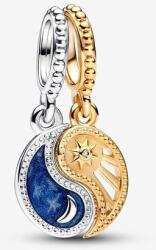 Pandora ékszer Kéttónusú yin és yang dupla függő charm 762678C01