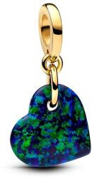 Pandora ékszer Opálfényű zöld szív shine charm 763348C01