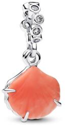 Pandora ékszer Korall színű shell kagyló függő ezüst charm 793821C01