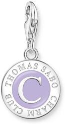Thomas Sabo Charmista Coin ezüst charm lila tűzzománccal