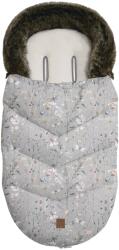 KikkaBoo Luxury Dreamy Fields Grey téli babakocsi bundazsák