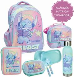  Lilo és Stitch iskolatáska szett - ajándék matricacsomaggal (LS-004)