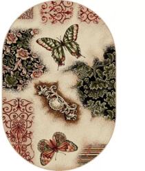  Covor modern oval lotus fluturi 1607 Selectează mărime: 080 X 150 Covor
