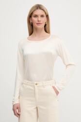 HUGO BOSS Green felső selyemkeverékből bézs, sima, 50541888 - bézs L