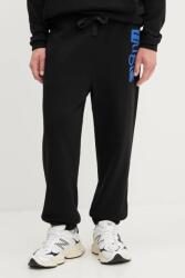 HUGO Blue pamut melegítőnadrág fekete, nyomott mintás, 50542812 - fekete M