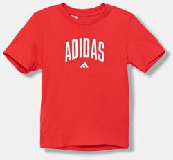 Adidas gyerek pamut póló piros, nyomott mintás, JV5194 - piros 164